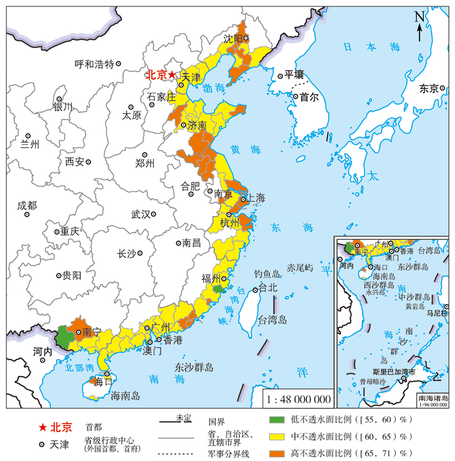 中国海岸带区域城市扩展遥感监测与内部地表覆盖时空分异特征分析 中国海岸带区域城市扩展遥感监测与内部地表覆盖时空分异特征分析